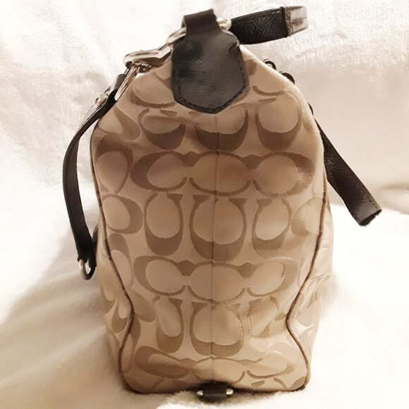 Coach Ashley Signature Satchel Brown Handbag - Picture 10 of 14